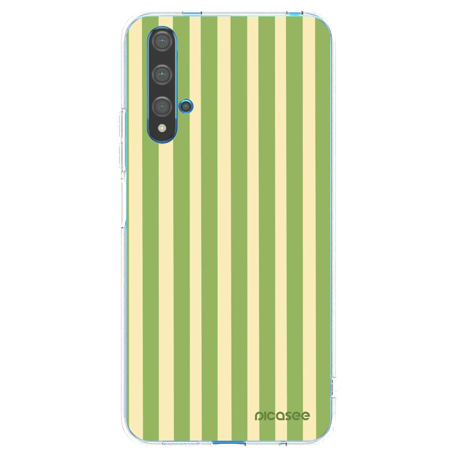 Picasee Huawei Nova 5T Hülle - Transparentes Silikon - Lines Matcha