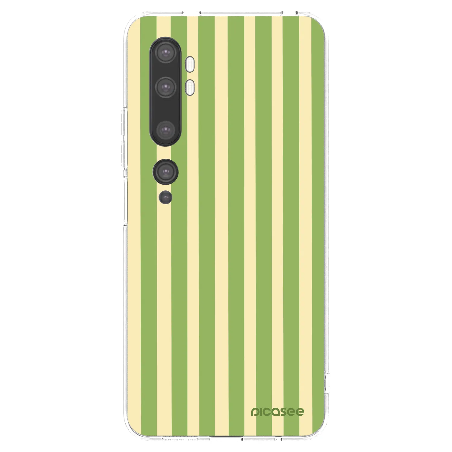 Picasee Xiaomi Mi Note 10 (Pro) Hülle - Transparentes Silikon - Lines Matcha