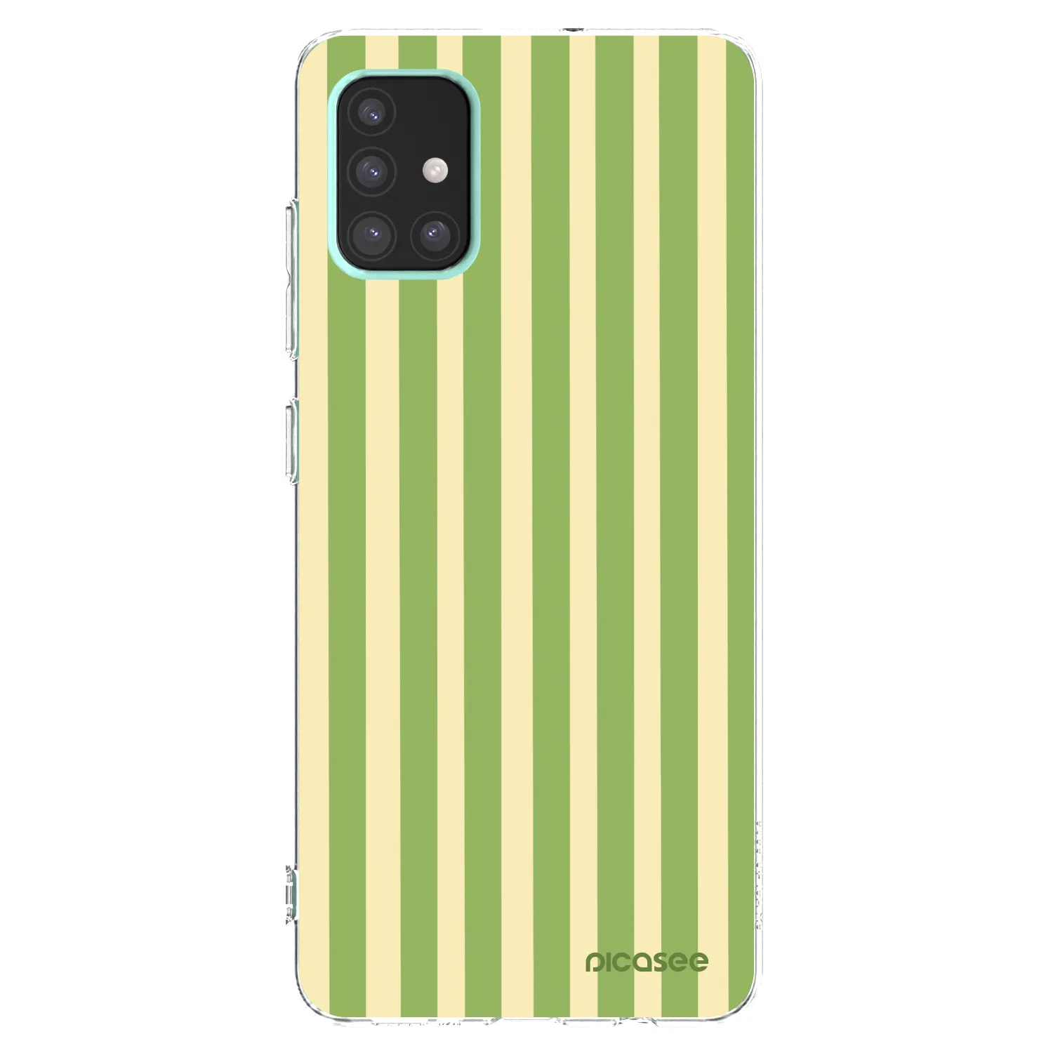 Picasee Samsung Galaxy A51 A515F Hülle - Transparentes Silikon - Lines Matcha