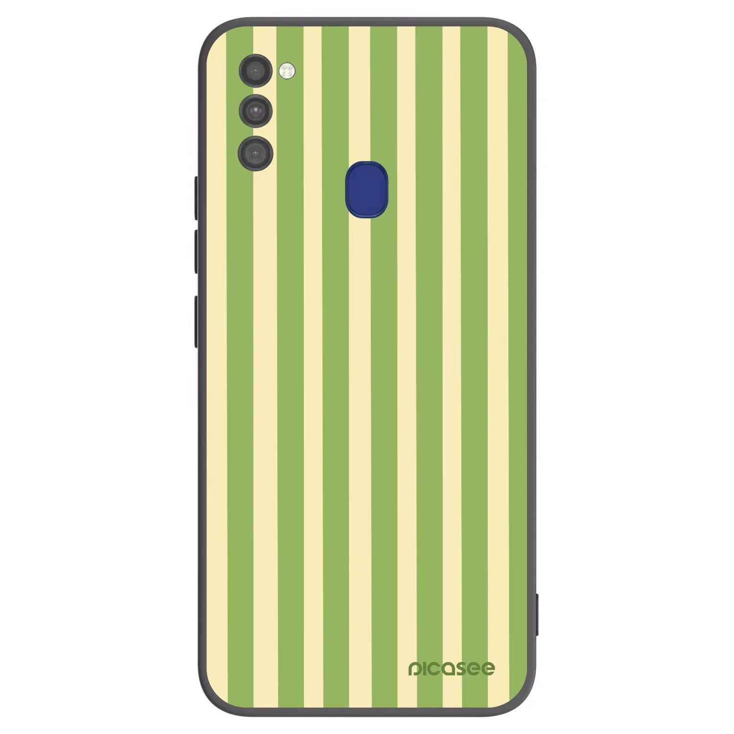 Picasee Samsung Galaxy M21 M215F Hülle - Schwarzes Silikon - Lines Matcha
