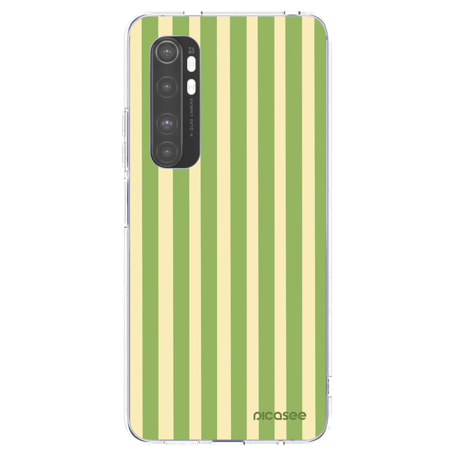 Picasee Xiaomi Mi Note 10 Lite Hülle - Transparentes Silikon - Lines Matcha
