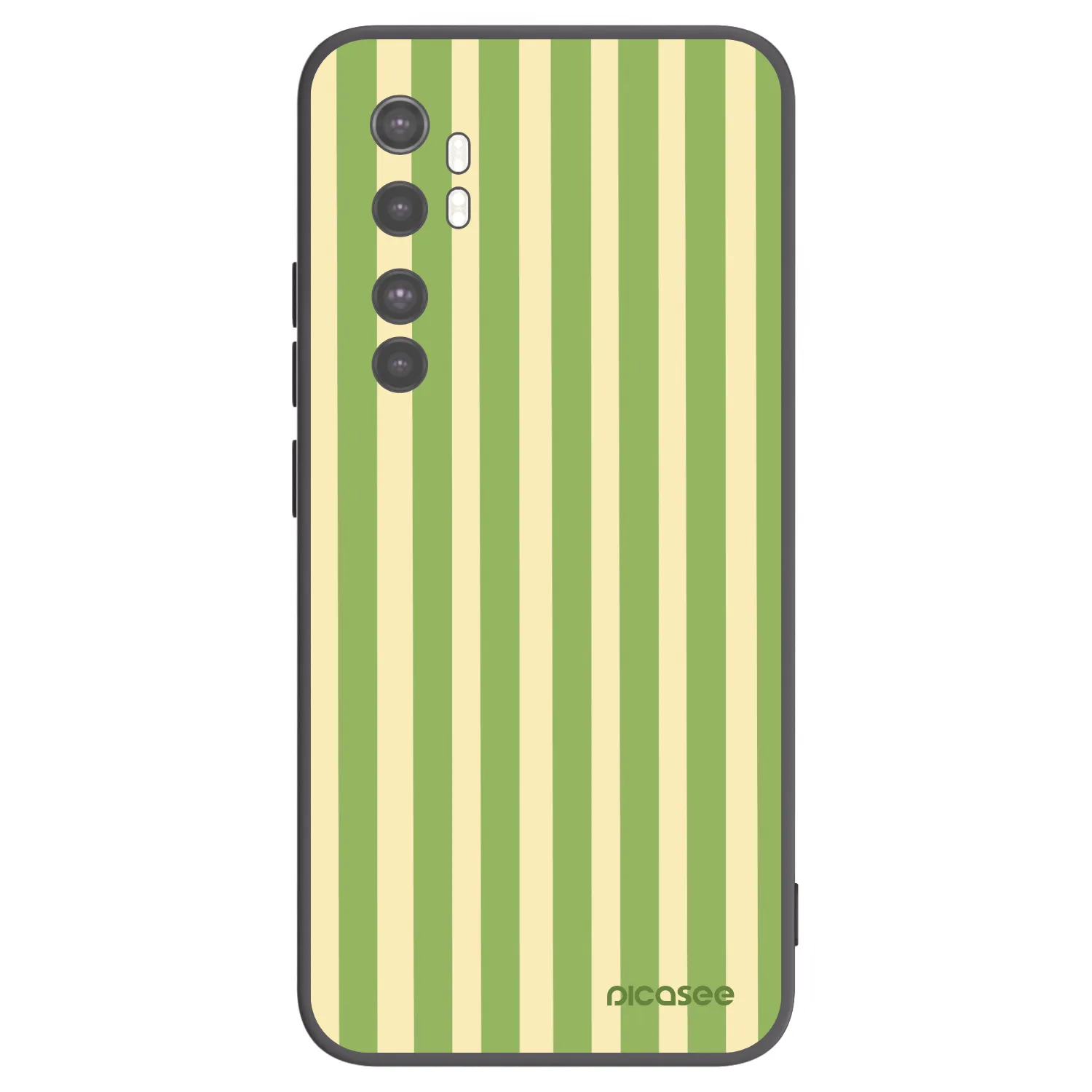 Picasee Xiaomi Mi Note 10 Lite Hülle - Schwarzes Silikon - Lines Matcha