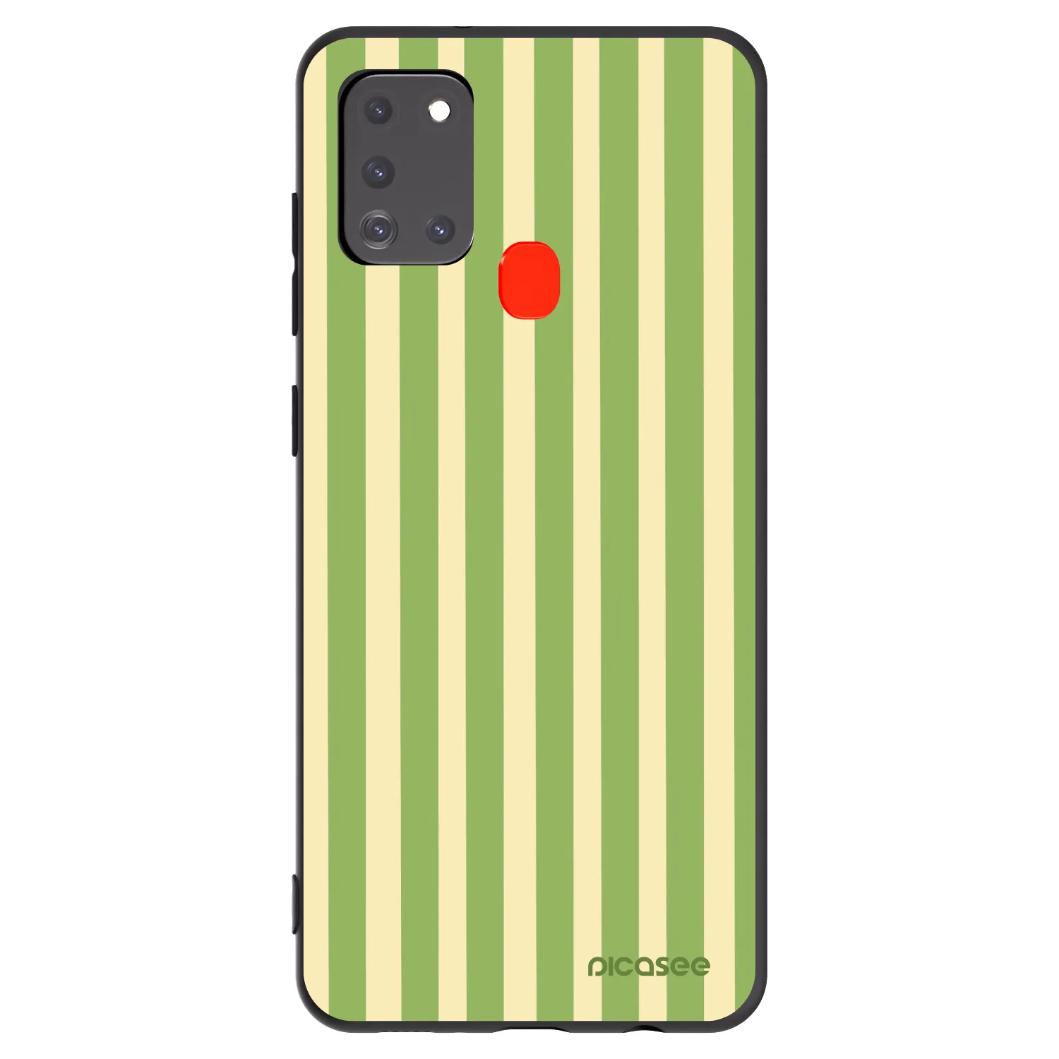 Picasee Samsung Galaxy A21s Hülle - Schwarzes Silikon - Lines Matcha