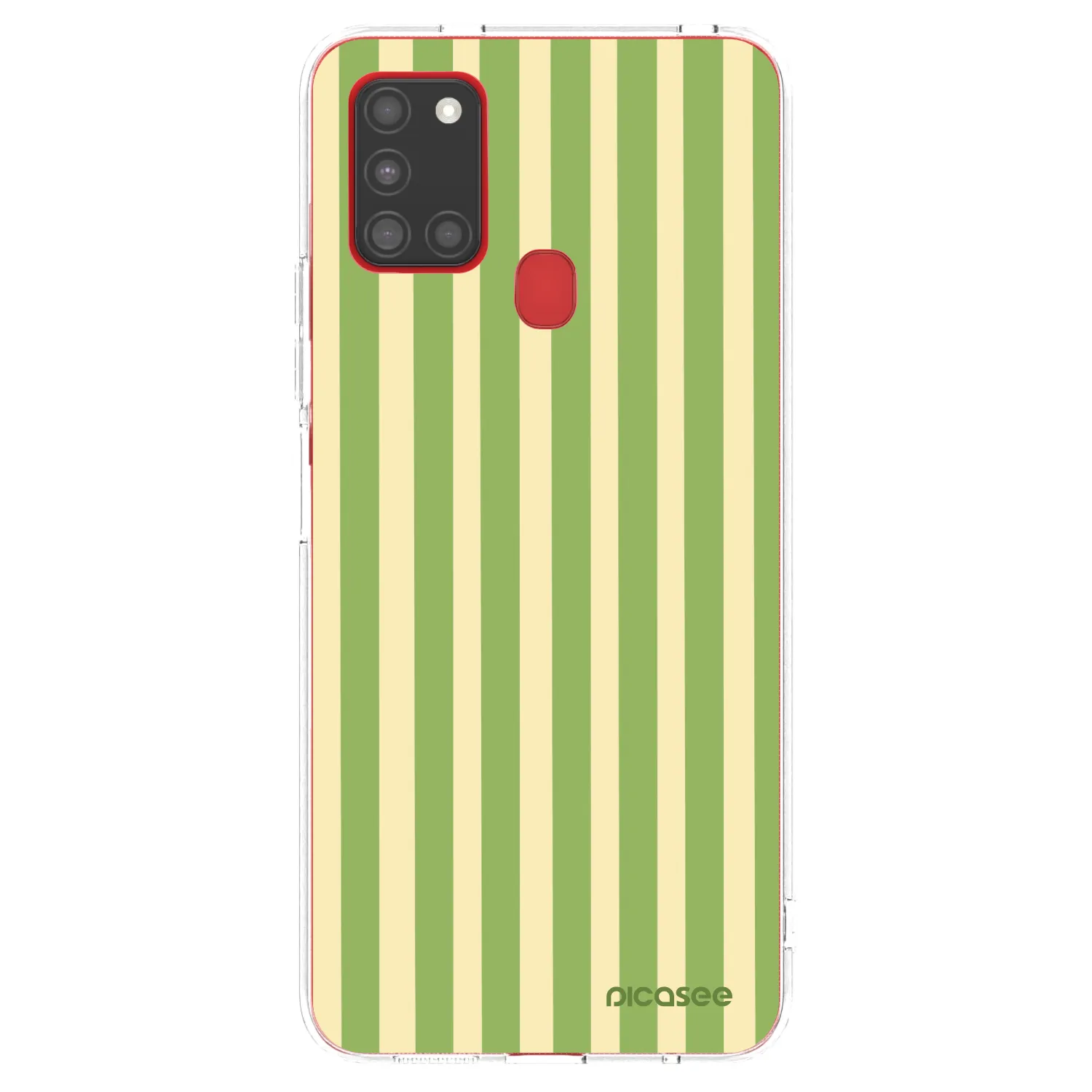 Picasee Samsung Galaxy A21s Hülle - Transparentes Silikon - Lines Matcha