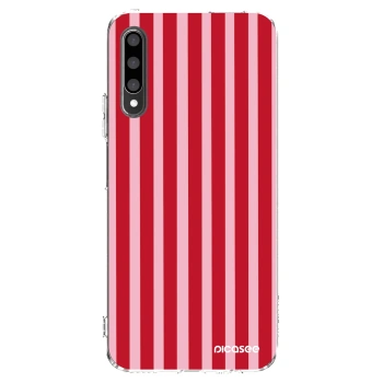 Picasee Honor 9X Pro Hülle - Transparentes Silikon - Lines red