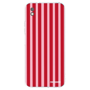 Picasee Xiaomi Redmi 9A Hülle - Schwarzes Silikon - Lines red