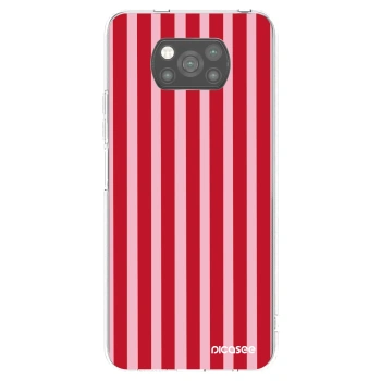 Picasee Xiaomi Poco X3 Hülle - Schwarzes Silikon - Lines red