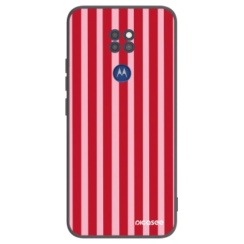 Hülle für Motorola Moto G9 Play - Lines red