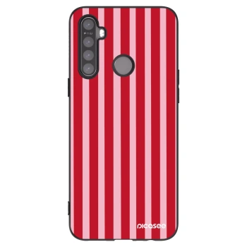 Picasee Realme 6i Hülle - Schwarzes Silikon - Lines red