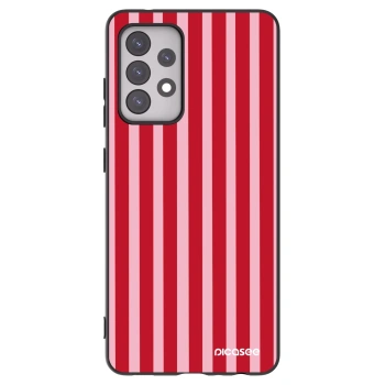 Picasee Samsung Galaxy A52 5G A525F Hülle - Schwarzes Silikon - Lines red