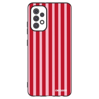Picasee Samsung Galaxy A32 5G A326B Hülle - Schwarzes Silikon - Lines red