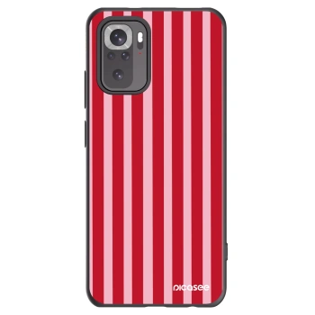 Picasee Xiaomi Redmi Note 10S Hülle - Schwarzes Silikon - Lines red