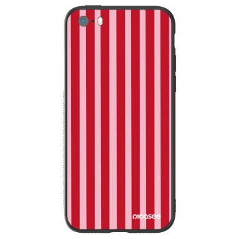 Hülle für Apple iPhone 5/5S/SE - Lines red