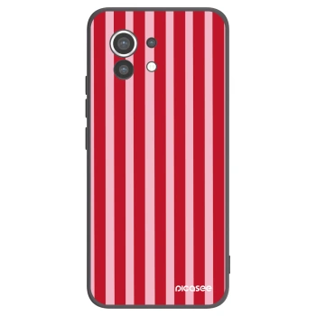 Picasee Xiaomi Mi 11 Hülle - Schwarzes Silikon - Lines red