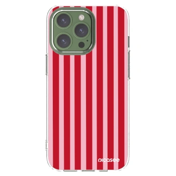 Picasee Apple iPhone 13 Pro Hülle - Transparentes Silikon - Lines red