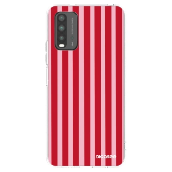 Picasee Xiaomi Redmi 9T Hülle - Schwarzes Silikon - Lines red
