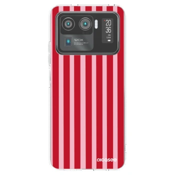 Picasee Xiaomi Mi 11 Ultra Hülle - Transparentes Silikon - Lines red