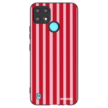 Hülle für Realme C21 - Lines red