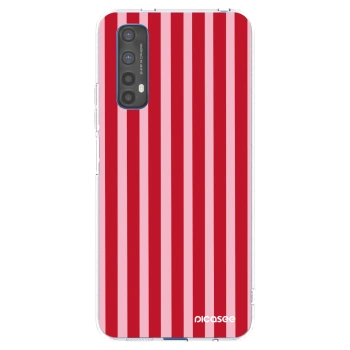 Picasee Realme 7 Hülle - Transparentes Silikon - Lines red