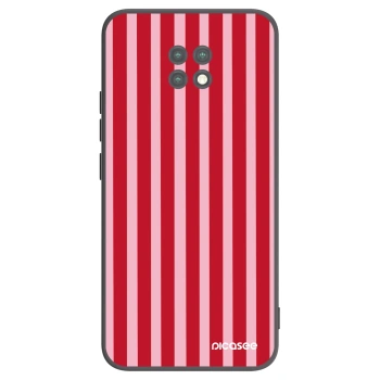 Picasee Xiaomi Redmi Note 9T Hülle - Schwarzes Silikon - Lines red