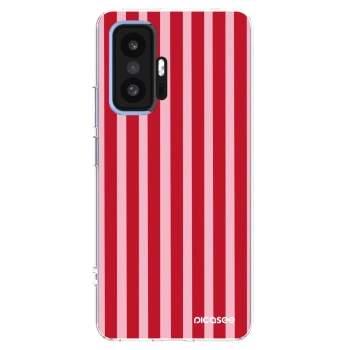 Picasee Xiaomi 11T Pro Hülle - Transparentes Silikon - Lines red