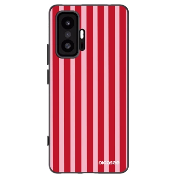 Picasee Xiaomi 11T Pro Hülle - Schwarzes Silikon - Lines red
