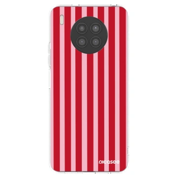 Picasee Huawei Nova 8i Hülle - Transparentes Silikon - Lines red