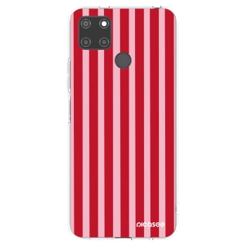 Picasee Realme C21Y Hülle - Transparentes Silikon - Lines red