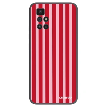 Picasee Xiaomi Redmi 10 (2022) Hülle - Schwarzes Silikon - Lines red