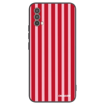 Hülle für Motorola Moto E40 - Lines red