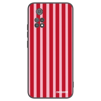 Picasee Xiaomi Poco M4 Pro Hülle - Schwarzes Silikon - Lines red