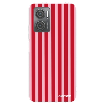 Picasee Xiaomi Redmi 10 5G Hülle - Transparentes Silikon - Lines red