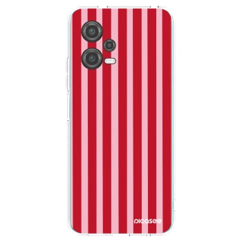 Picasee Xiaomi Poco X5 Hülle - Transparentes Silikon - Lines red