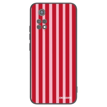 Picasee Xiaomi Redmi Note 11S 5G Hülle - Schwarzes Silikon - Lines red