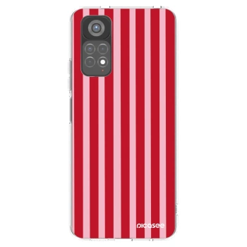 Picasee Xiaomi Redmi Note 11S 5G Hülle - Transparentes Silikon - Lines red
