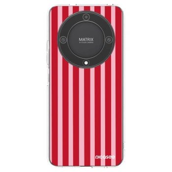 Picasee Honor Magic5 Lite 5G Hülle - Transparentes Silikon - Lines red