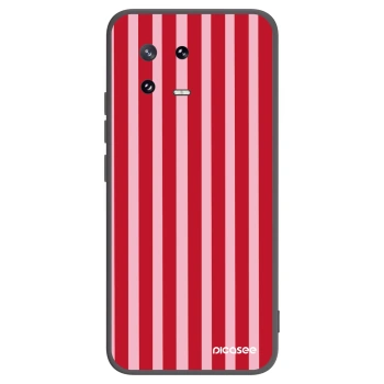 Picasee Xiaomi 13 Pro Hülle - Schwarzes Silikon - Lines red