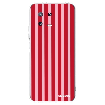 Picasee Xiaomi 13 Pro Hülle - Transparentes Silikon - Lines red