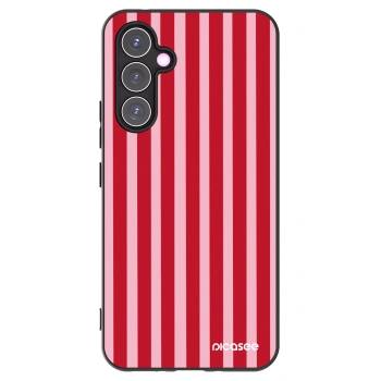 Picasee Samsung Galaxy A54 5G A546B Hülle - Schwarzes Silikon - Lines red