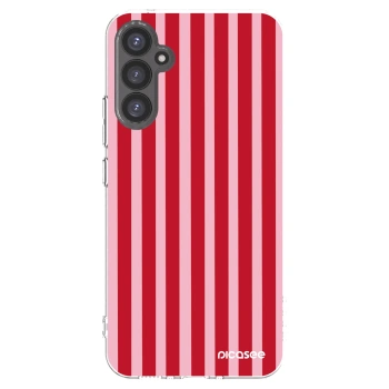 Picasee Samsung Galaxy A34 5G A346B Hülle - Transparentes Silikon - Lines red