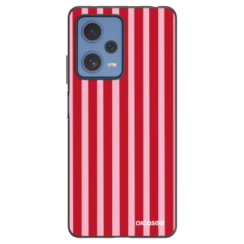 Picasee Xiaomi Redmi Note 12 Pro 5G Hülle - Schwarzes Silikon - Lines red