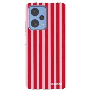 Picasee Xiaomi Redmi Note 12 Pro 5G Hülle - Transparentes Silikon - Lines red