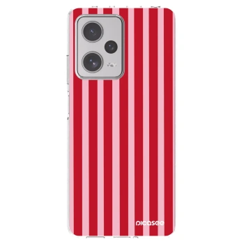 Picasee Xiaomi Redmi Note 12 Pro+ 5G Hülle - Transparentes Silikon - Lines red