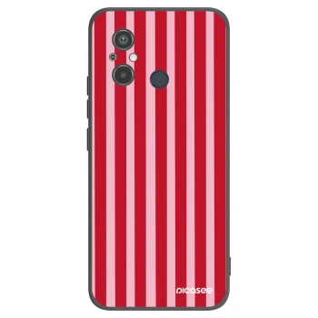 Picasee Xiaomi Redmi 12C Hülle - Schwarzes Silikon - Lines red