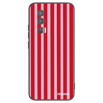 Picasee Xiaomi Poco F5 Pro 5G Hülle - Schwarzes Silikon - Lines red