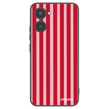 Picasee Realme 10 4G Hülle - Schwarzes Silikon - Lines red