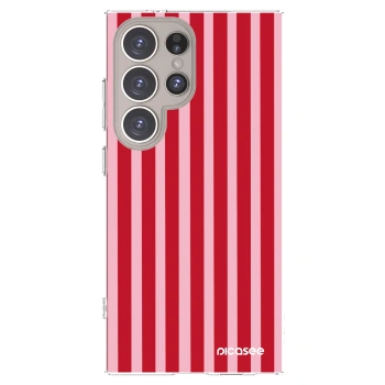 Picasee Samsung Galaxy S24 Ultra S928B 5G Hülle - Transparentes Silikon - Lines red