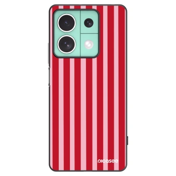 Picasee Xiaomi Redmi Note 13 5G Hülle - Schwarzes Silikon - Lines red
