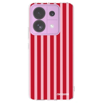 Picasee Xiaomi Redmi Note 13 Pro 5G Hülle - Transparentes Silikon - Lines red