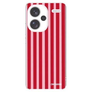 Picasee Xiaomi Redmi Note 13 Pro+ 5G Hülle - Transparentes Silikon - Lines red